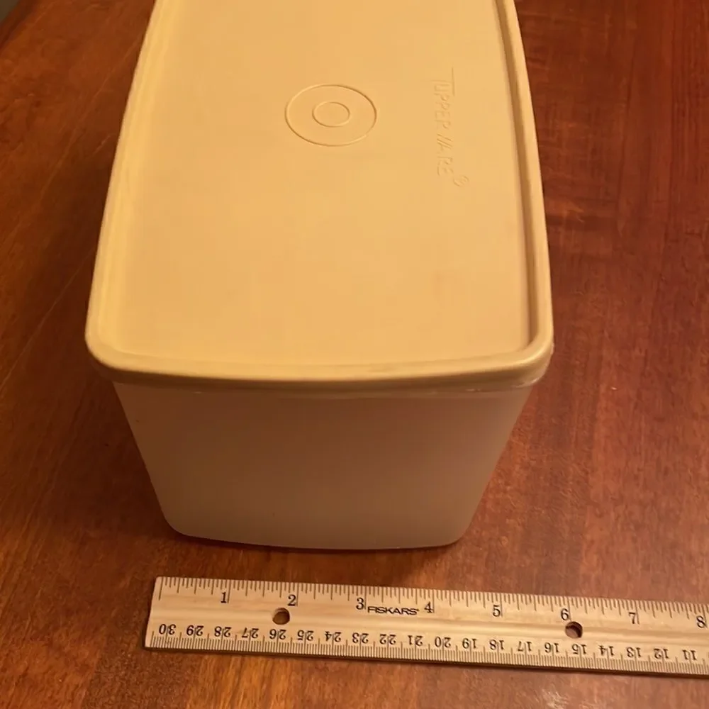 Vintage Tupperware Pak N Store Sheer Container Tan Seal Lid